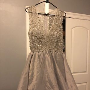 Gray dress with jewels